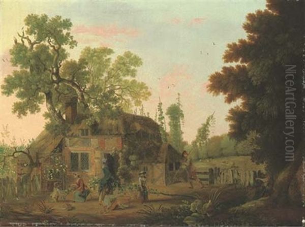 The Hop Pickers Oil Painting by George Smith of Chichester