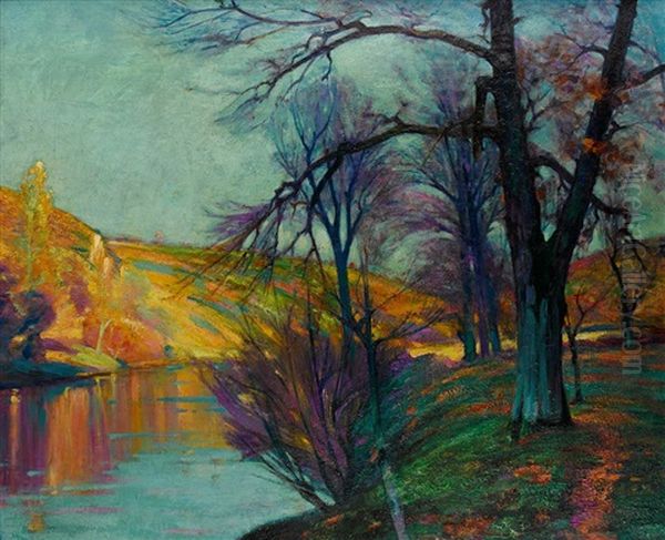 Bords De La Creuse, Automne Oil Painting by Alfred Smith