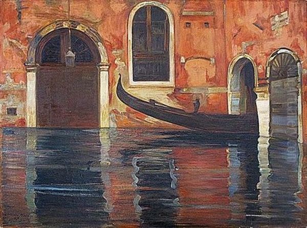 Venise, Case De Rio Oil Painting by Alfred Smith