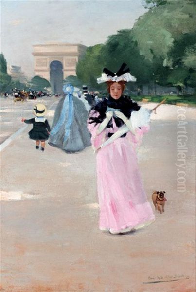 The Arc De Triomphe Oil Painting by Alfred Smith