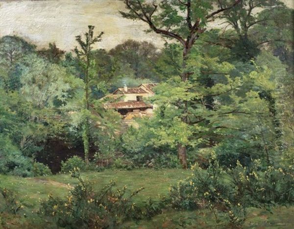 Maison Dans La Foret Oil Painting by Alfred Aloysius Smith