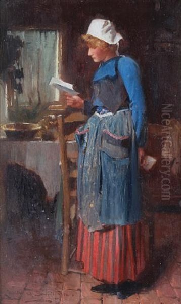 The Letter Oil Painting by Carlton Alfred Smith