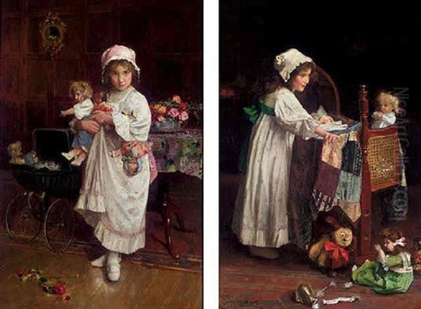 The Favourite Doll Oil Painting by Carlton Alfred Smith