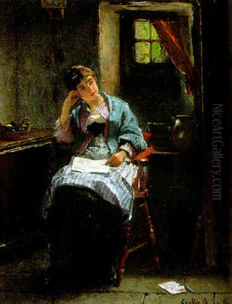 The Love Letter Oil Painting by Carlton Alfred Smith