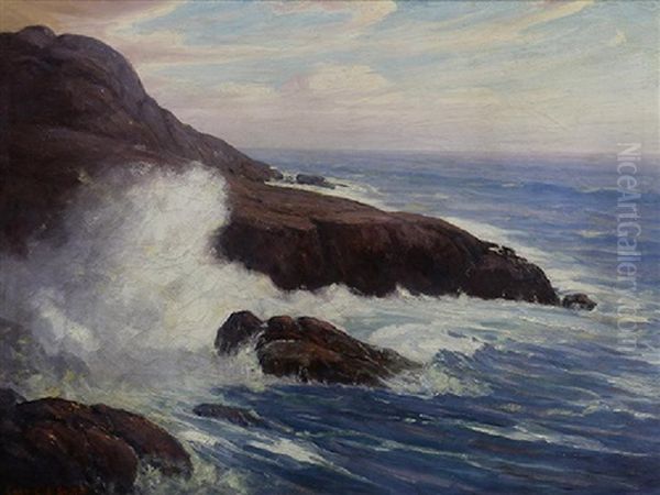 Crashing Wave Oil Painting by Charles L.A. Smith