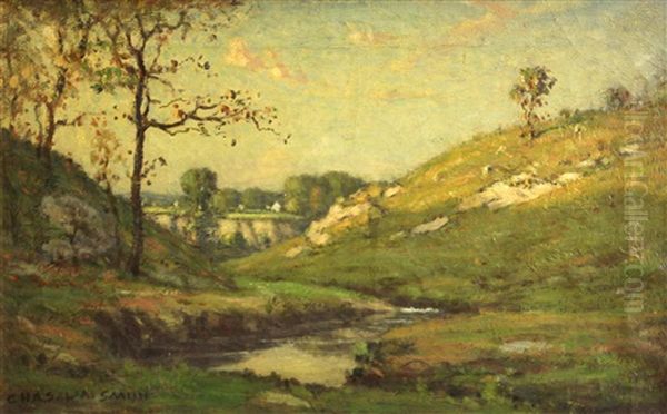 Afternoon At Medfield, Massachusetts Oil Painting by Charles L.A. Smith