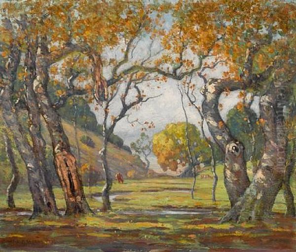 Through The Woods Oil Painting by Charles L.A. Smith