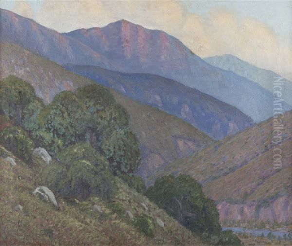 Mountain Landscape Oil Painting by Ernest Browning Smith