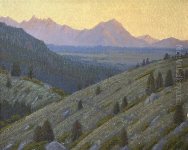 Yellow Sky Oil Painting by Ernest Browning Smith