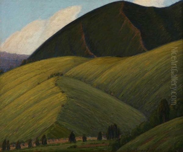 Mountain Landscape Oil Painting by Ernest Browning Smith