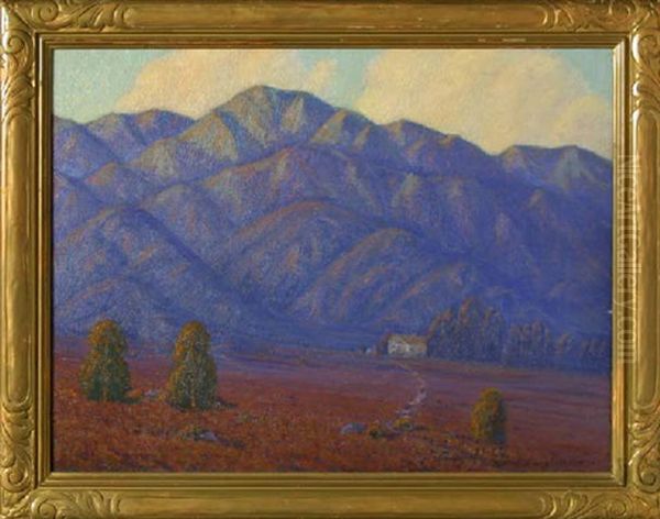 Farm House Oil Painting by Ernest Browning Smith