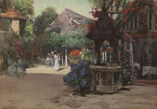 Red Sandstone Oil Painting by Francis Hopkinson Smith