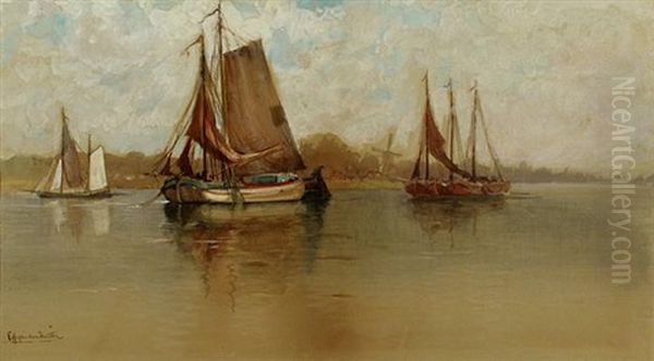 Red Sandstone Oil Painting by Francis Hopkinson Smith