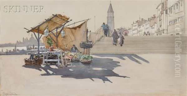 Open Air Market, Venice by Francis Hopkinson Smith