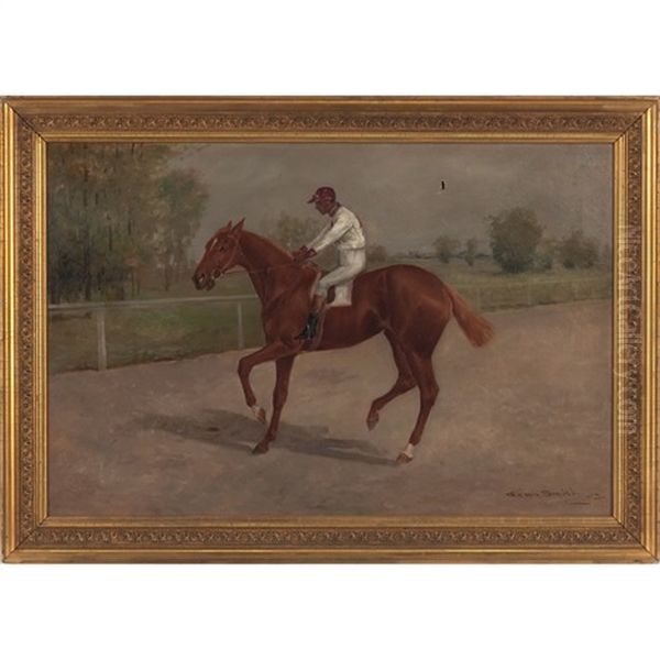 Jockey On Horsback Oil Painting by Gean Smith