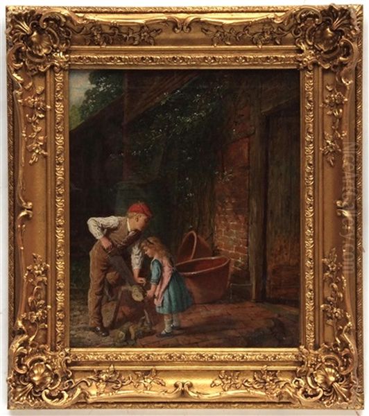 The Young Woodcutters Oil Painting by George Smith