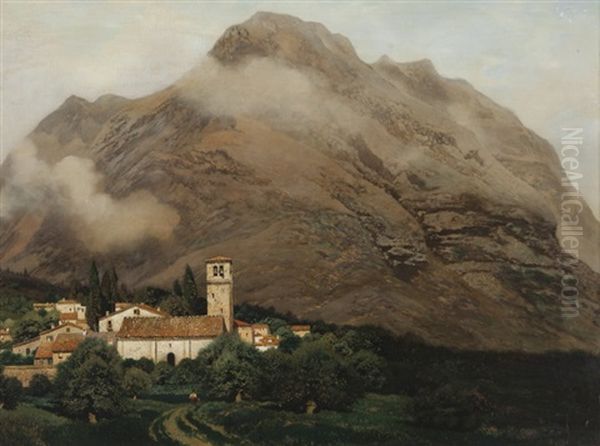 Untitled (italian Landscape) Oil Painting by Henry Pember Smith