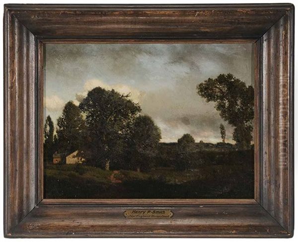 New England Homestead Oil Painting by Henry Pember Smith