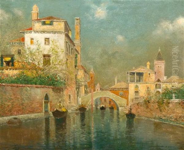 Venice Scene Oil Painting by Henry Pember Smith