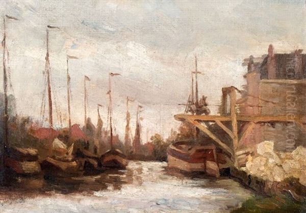 Haventje Oil Painting by Hobbe Smith