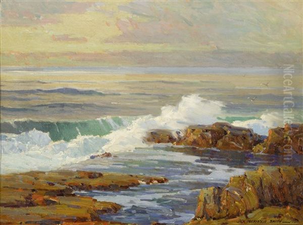 The Drenched Rocks Oil Painting by Jack Wilkinson Smith