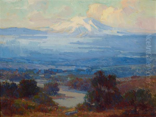 Valley Mist (san Jacinto Mountain, Sunset) Oil Painting by Jack Wilkinson Smith