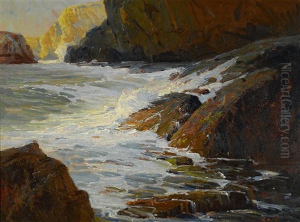 Rocks And Surf by Jack Wilkinson Smith