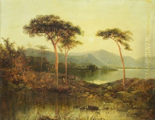 View Of Loch Oil Painting by James Burrell Smith