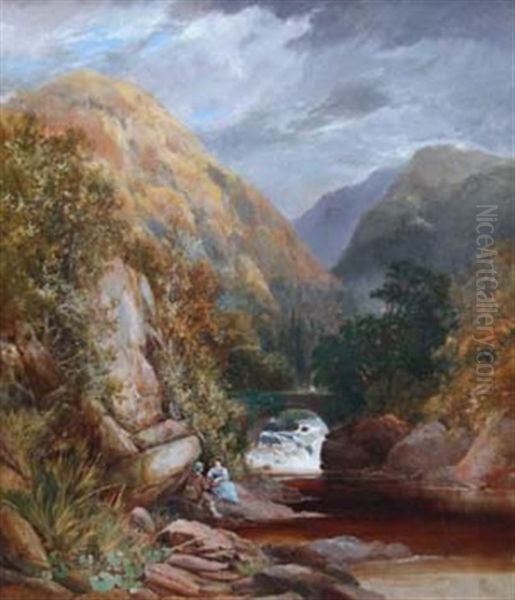 Dovedale Oil Painting by James Burrell Smith