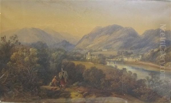 Dunkeld Oil Painting by James Burrell Smith