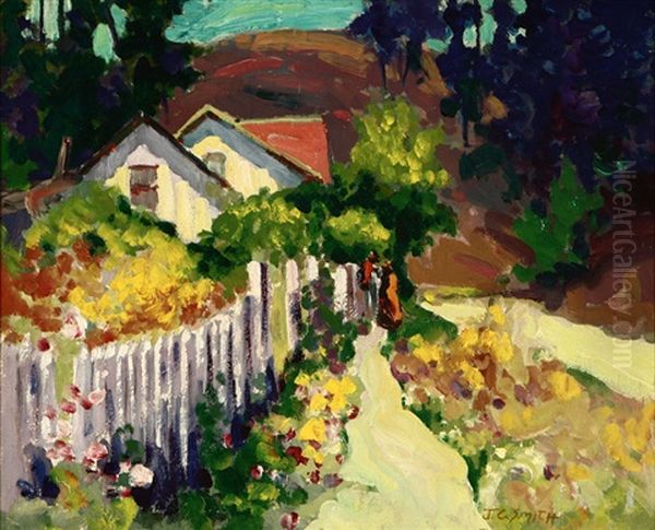 Cambria - The Picket Fence Oil Painting by John Christopher Smith