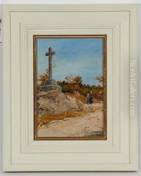 Butley Cross, Somerset Oil Painting by John Guthrie Spence Smith