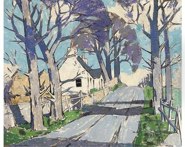 A Village Road, Angus by John Guthrie Spence Smith