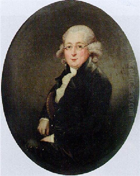 Portrait Of Christopher Anstey Oil Painting by John Raphael Smith