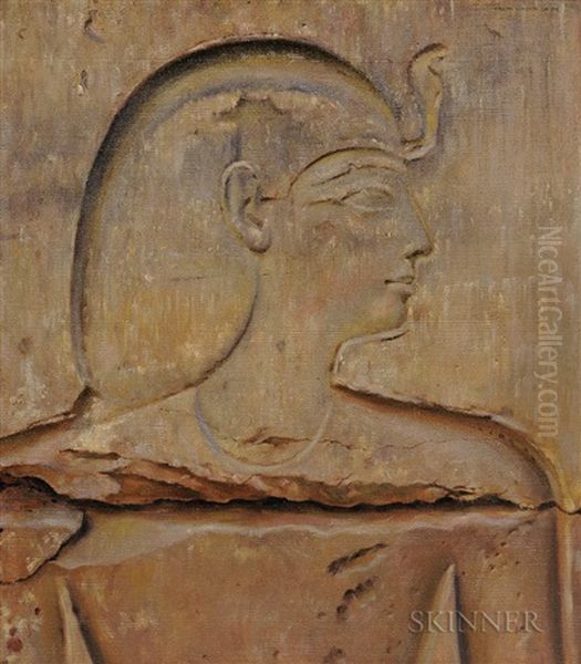 Painted Copy Of An Egyptian Relief: A Prince Oil Painting by Joseph Lindon Smith