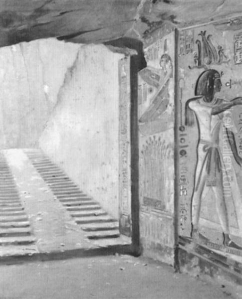 Tomb Of Siptah, Valley Of The Kings Oil Painting by Joseph Lindon Smith