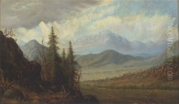 Eastern Mountain Landscape Oil Painting by Louisa Jordan Smith