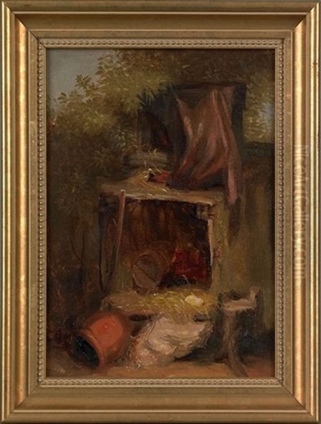 Hen's Nests Oil Painting by Mary Russell Smith