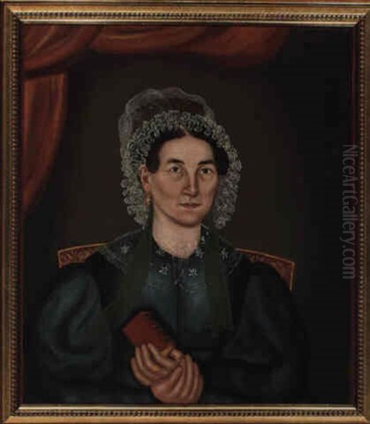 A Portrait Of Jane Gibbs Of Buxton, Maine Oil Painting by Royall Brewster Smith