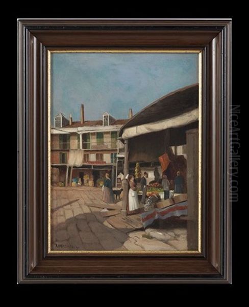 Treme Market, New Orleans Oil Painting by Rufus Way Smith