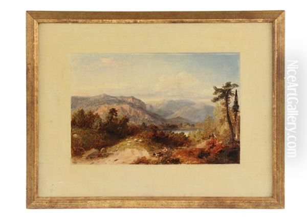 Sketch Of Moose Hill From The Saso Oil Painting by Russell Smith