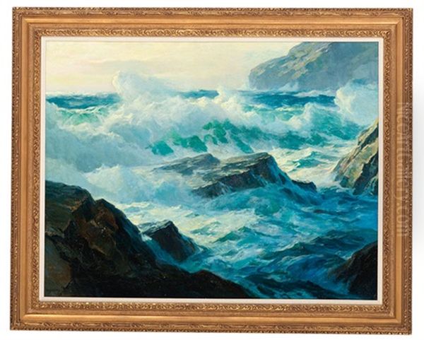 Seascape With Reef Oil Painting by Howard Smith