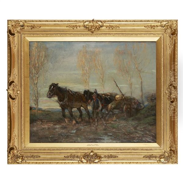 The Timber Wagon Oil Painting by George Smith