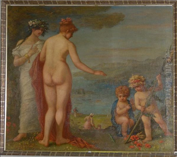 Les Baigneuses Au Lezard Oil Painting by Eugene Smits