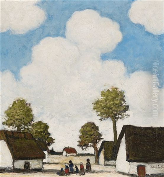 Village Campinois Oil Painting by Jacobs (Jakob) Smits