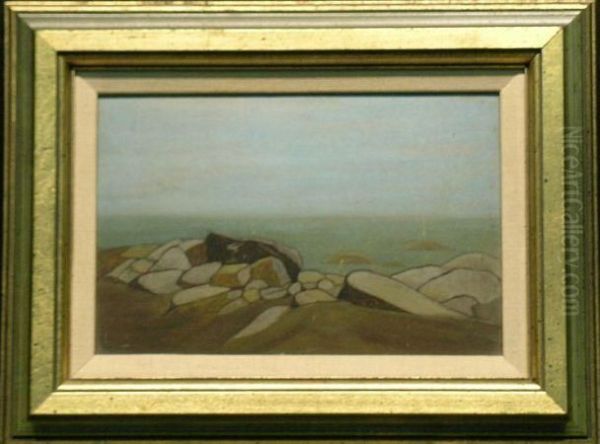 Rocks Oil Painting by Emile Pierre Branchard