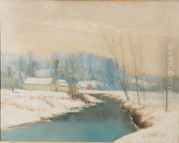 Winter Landscape Oil Painting by Eugene L. Smyth