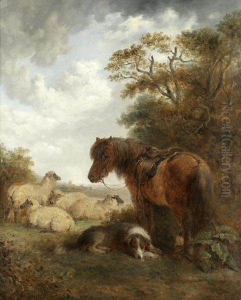 Sheepdog At Rest Oil Painting by Edward Robert Smythe