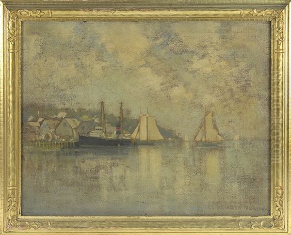 Harbor Scene, Mostly Likely Gloucester Oil Painting by Eugene Leslie Smythe