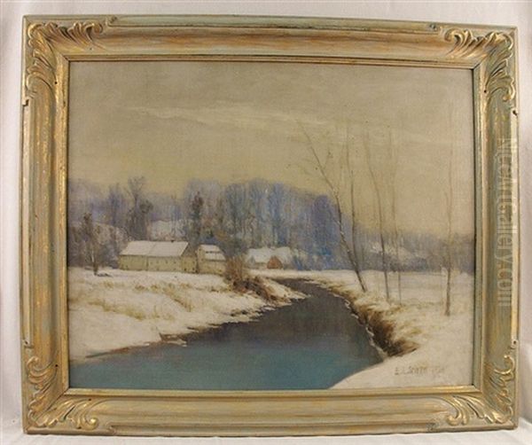 The Homestead In Winter Oil Painting by Eugene Leslie Smythe